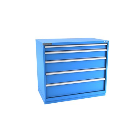 CHAMPION TOOL STORAGE Modular Drawer Cabinet, 5 Drawer, Blue, Steel, 47 in W x 28-1/2 in D x 41-3/4 in H E18000502ILCFTB-BB
